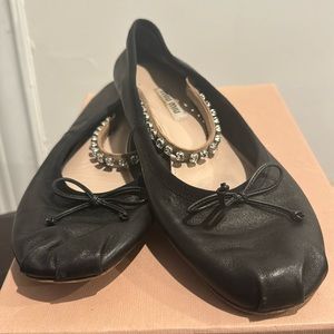 Miu Miu Glitz Ballet Flats